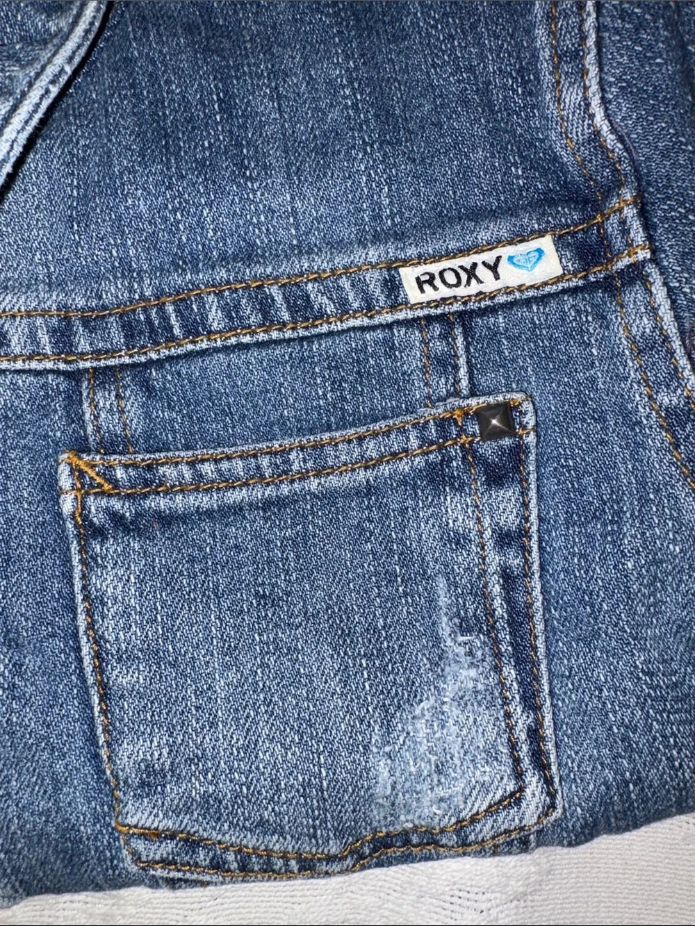 Roxy Girls Denim Sherpa Lined Jacket EUC L Almost Vintage
